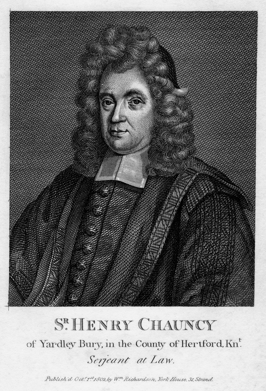 Sir Henry Chauncy, İngiliz avukat, eğitimci ve antikacı, 1802 by Unbekannt