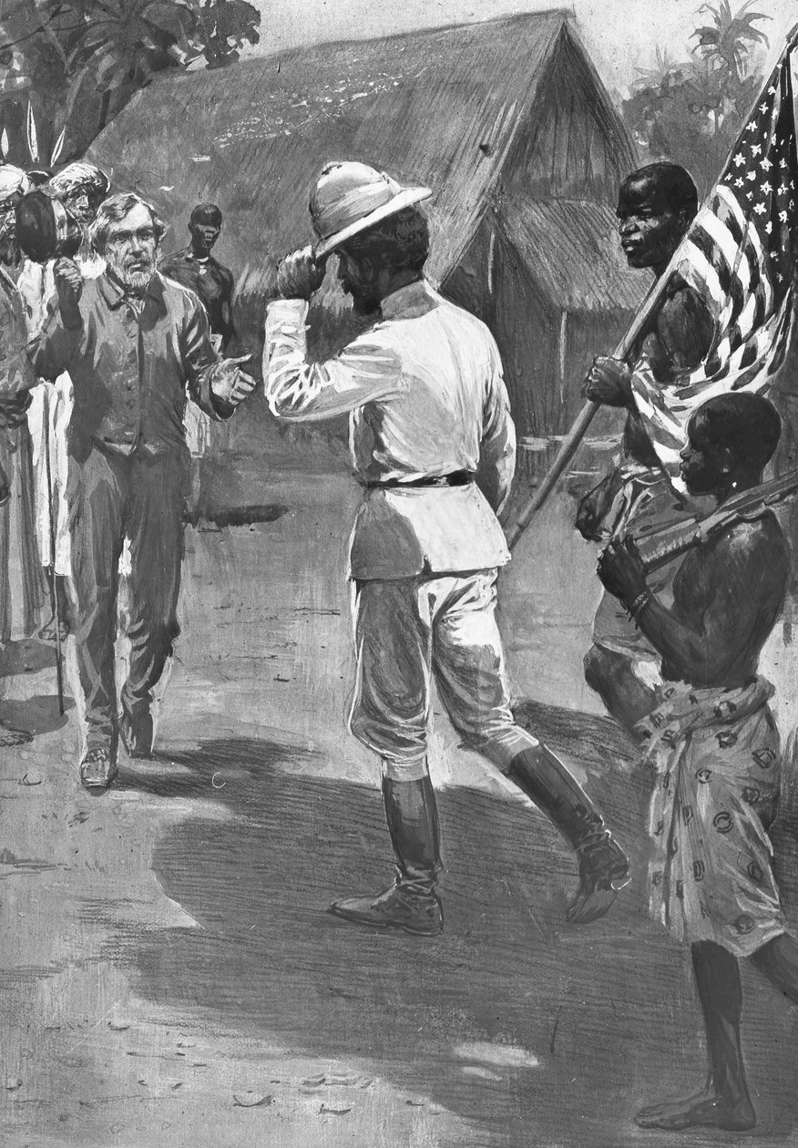 Sir Henry Morton Stanley, David Livingstone ile tanışıyor, Afrika, 1871 by Unbekannt