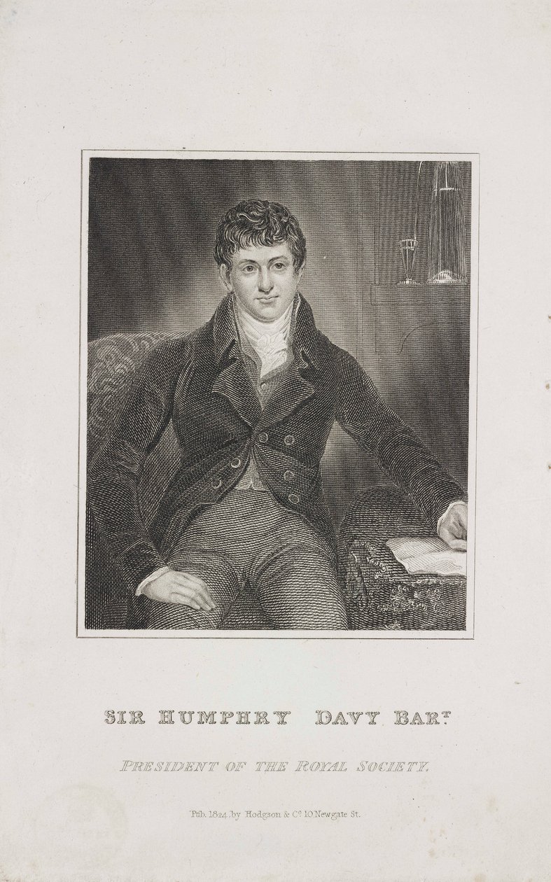 Sir Humphry Davy, İngiliz kimyager, 1824 dolayları by Unbekannt