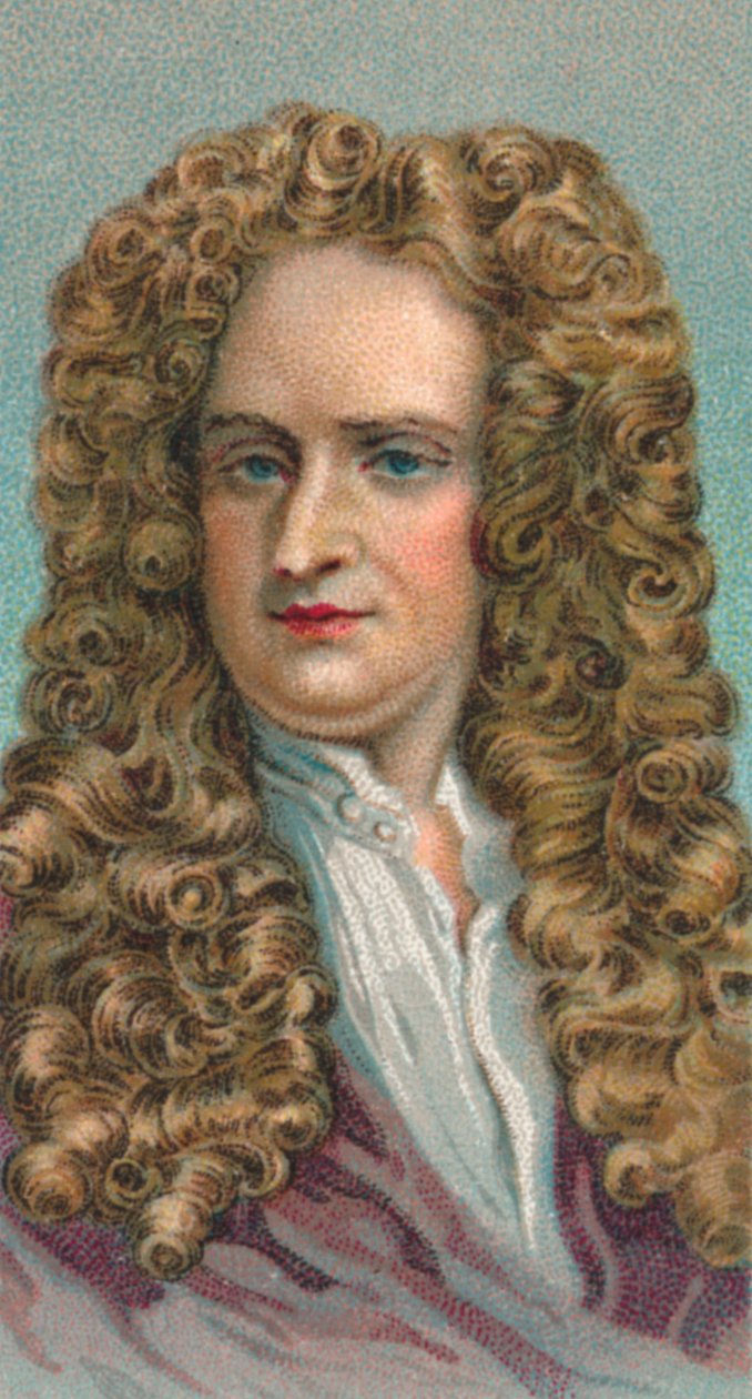 Sir Isaac Newton 1643-1727, İngiliz matematikçi, astronom ve fizikçi, 1924 by Unbekannt