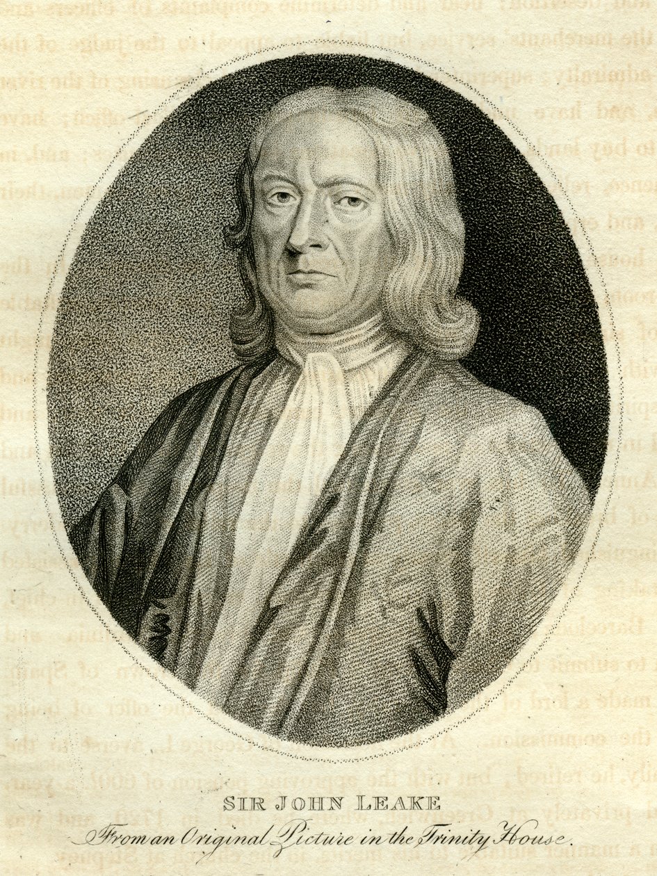 Sir John Leake, İngiliz Amiral, 18. yüzyıl by Unbekannt