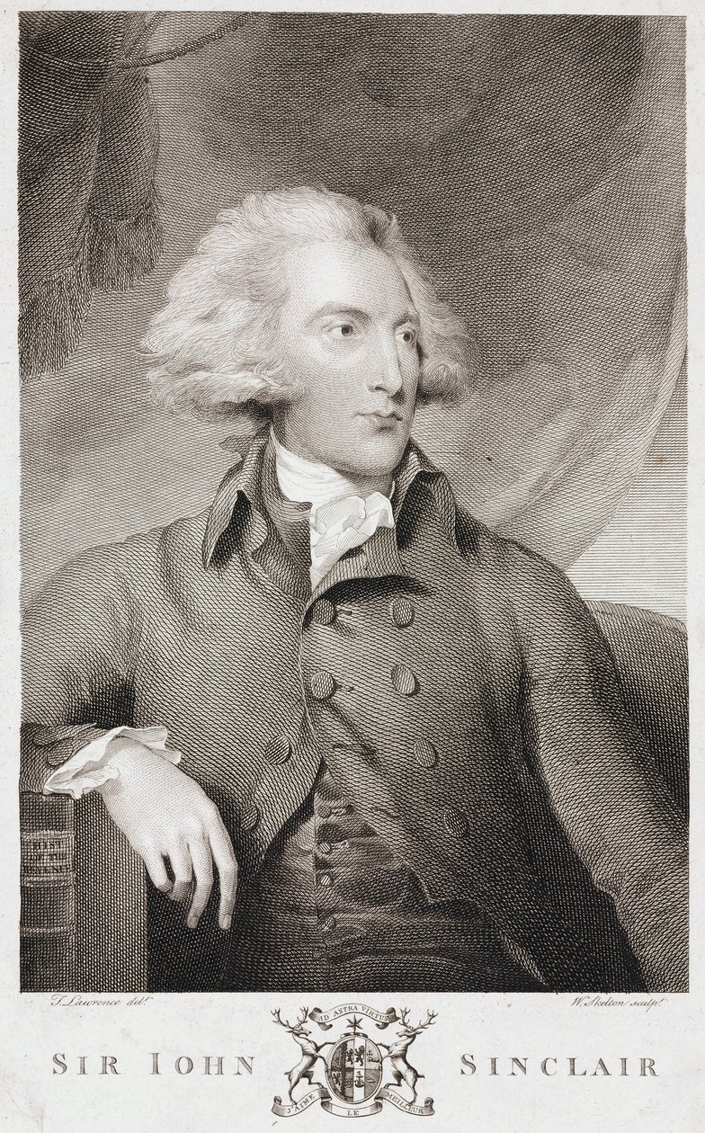 Sir John Sinclair, İskoç tarım ekonomisti ve istatistikçi, 1790