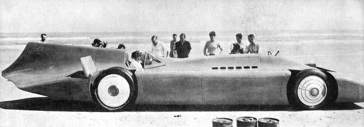 Sir Malcolm Campbell 1885-1948, Bluebird, Daytona Beach, Florida, 7 Mart 1935 1936. by Unbekannt