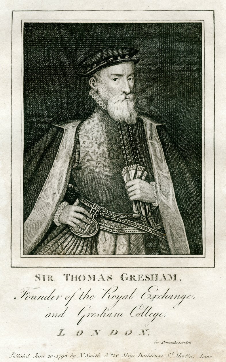 Sir Thomas Gresham, İngiliz tüccar ve finansör, 16. yüzyıl 1793 by Unbekannt