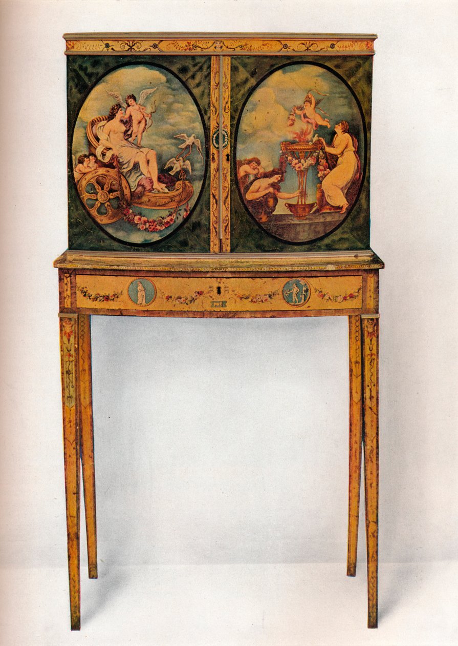 Standlı Küçük Maun Dolap, c1680 by Unbekannt