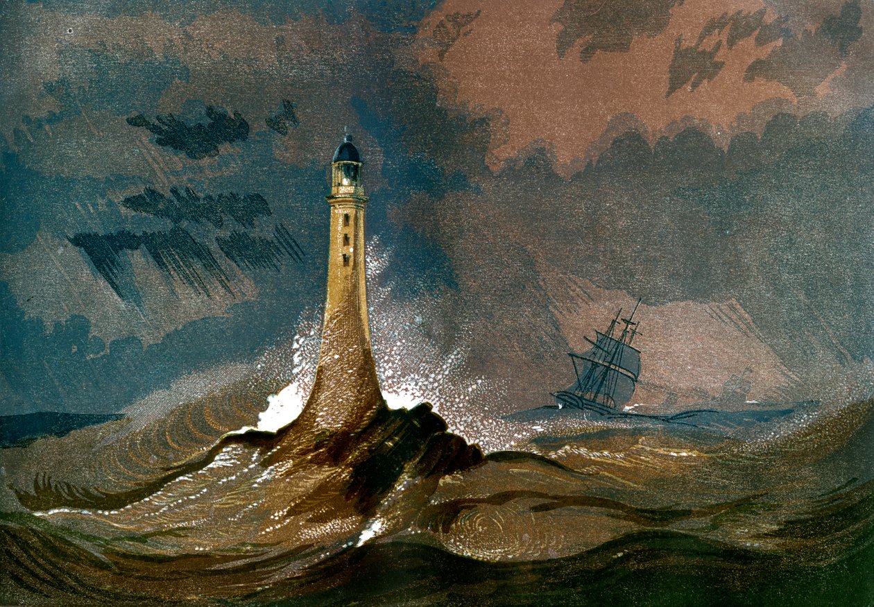 Smeatons Eddystone Deniz Feneri, Devon, c1850 by Unbekannt