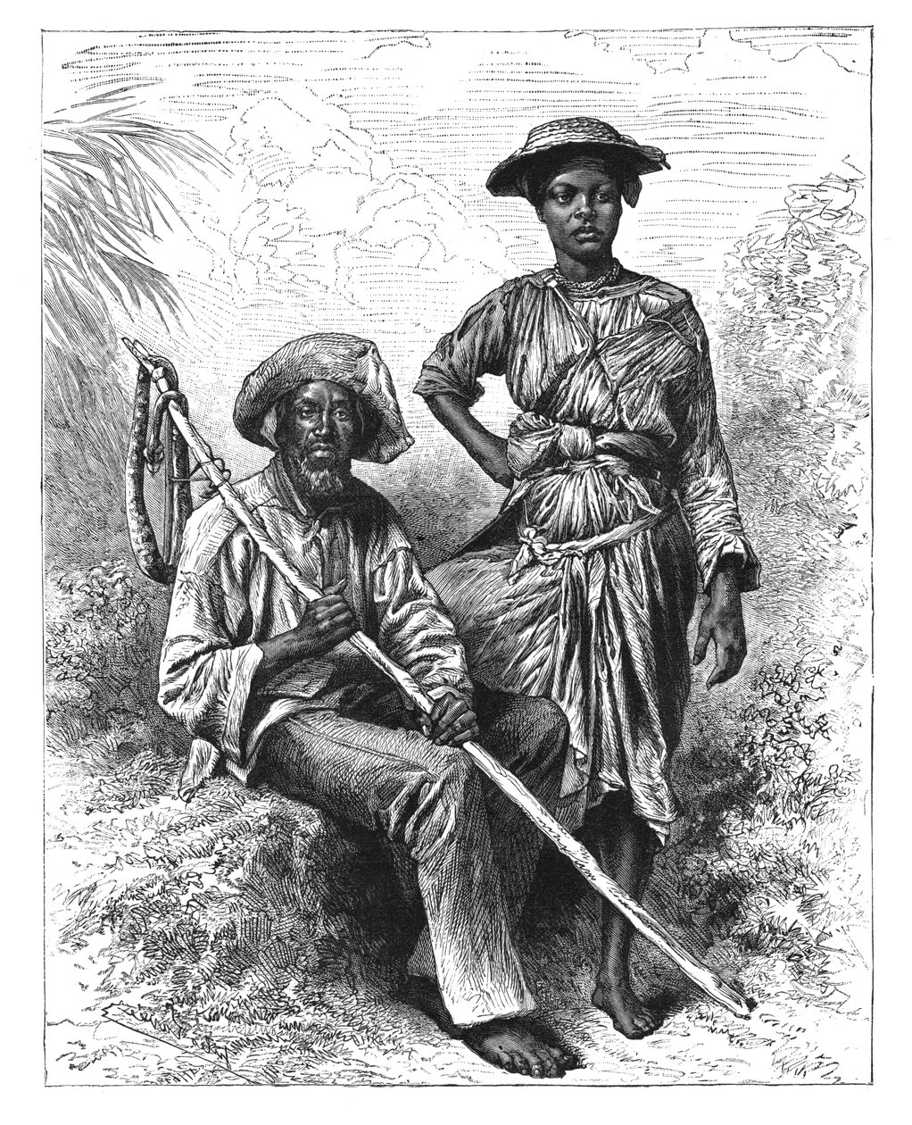 Yılan Avcısı ve Kömür Kızı, Martinik, c1890 by Unbekannt
