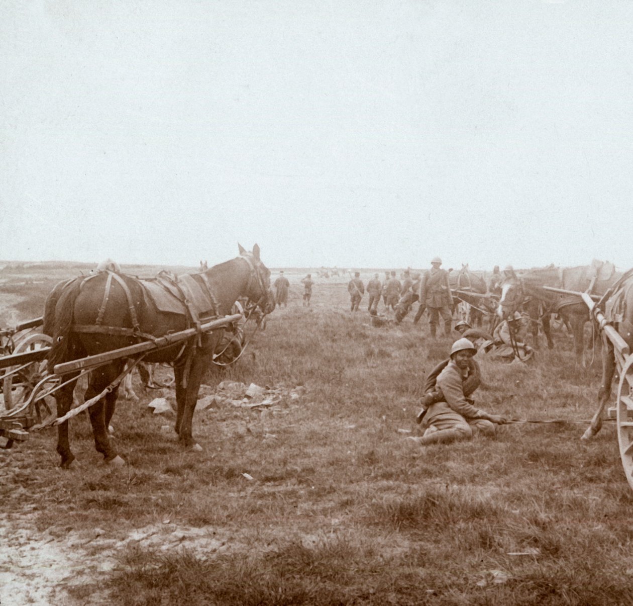Askerler ve atlı topçu, c1914-c1918 by Unbekannt