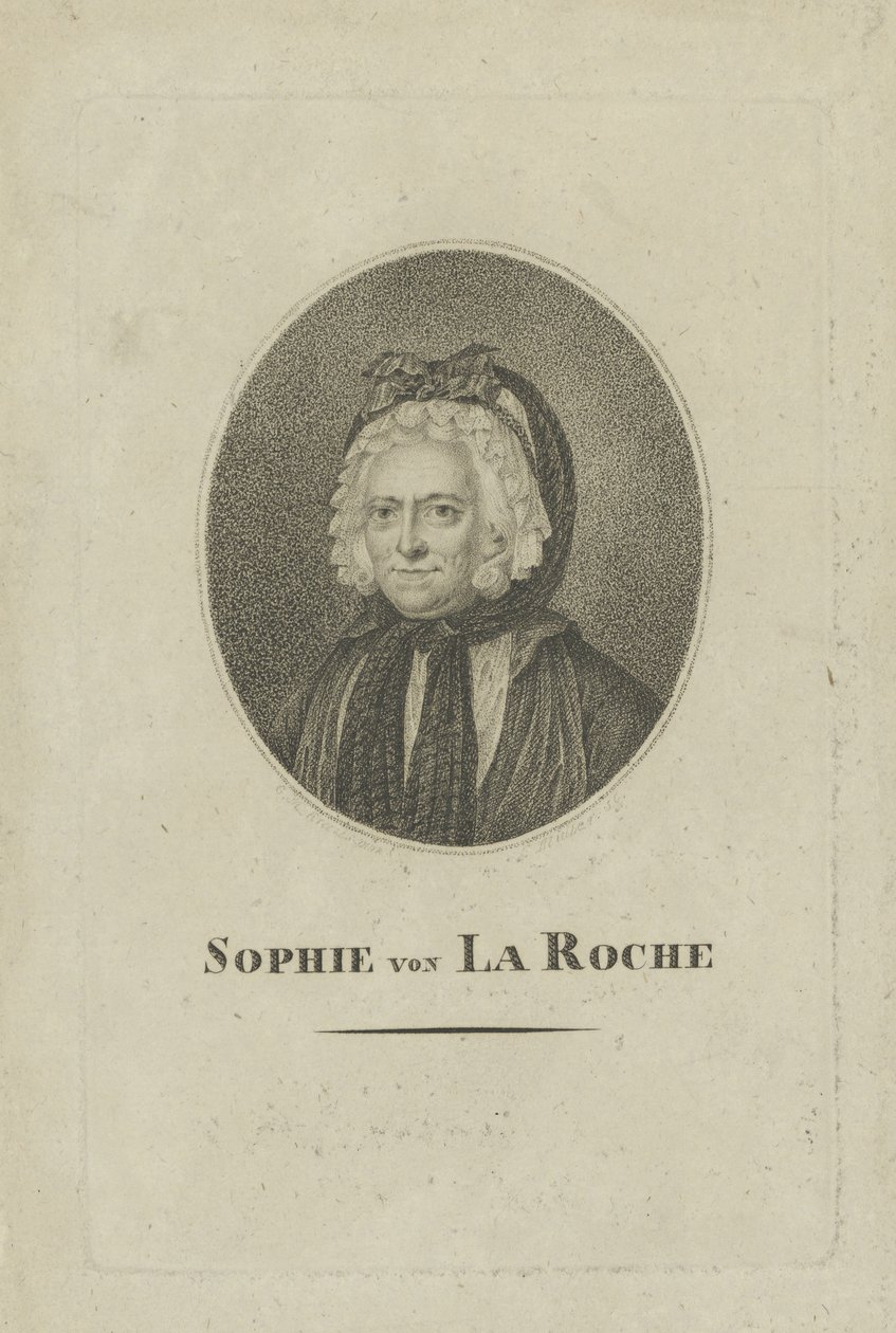 Sophie von La Roche, kızlık soyadı Gutermann von Gutershofen 1730-1807, c. 1800 by Unbekannt