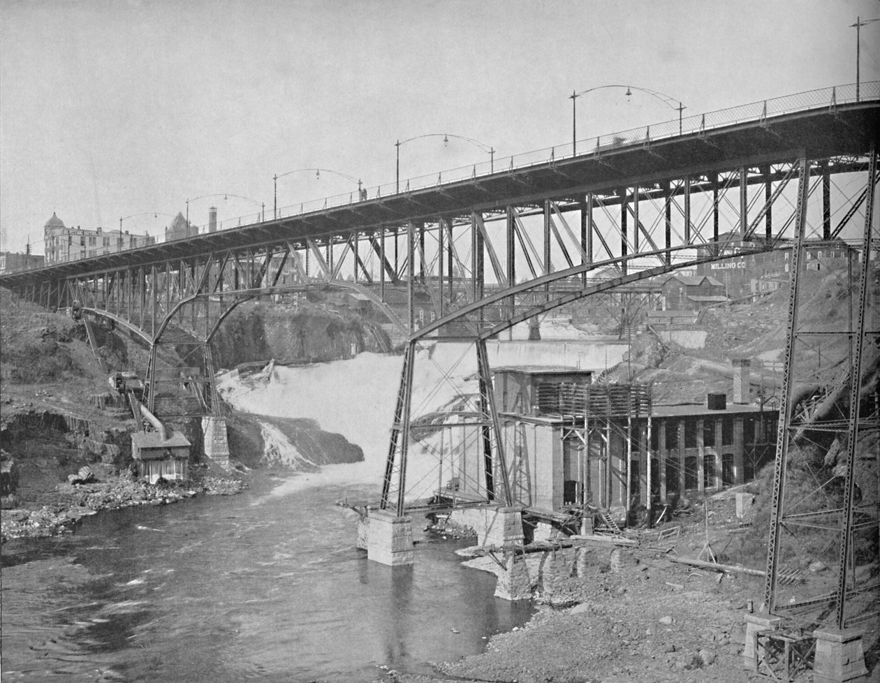Spokane Şelaleleri, Washington, c1897. by Unbekannt
