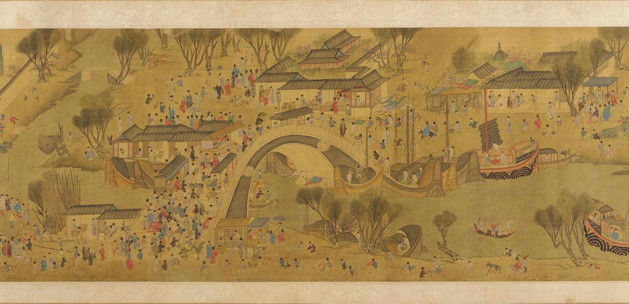 Nehirde Bahar Şenliği, Qing hanedanı, 18. yüzyıl. by Unbekannt