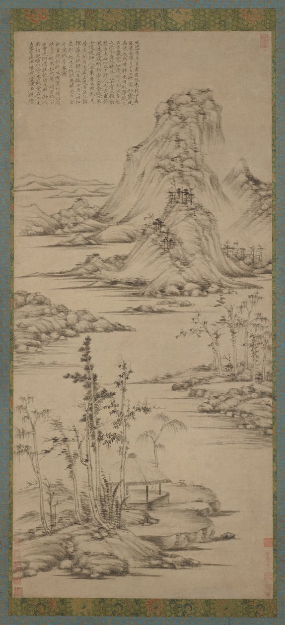 Nehir Kenarı Köşkü Üzerindeki Bahar Sisleri, Ming Hanedanlığı, 1368-1644. by Unbekannt