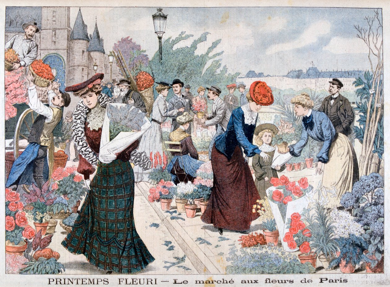 Bir pazarda bahar çiçekleri, Paris, 1903 by Unbekannt
