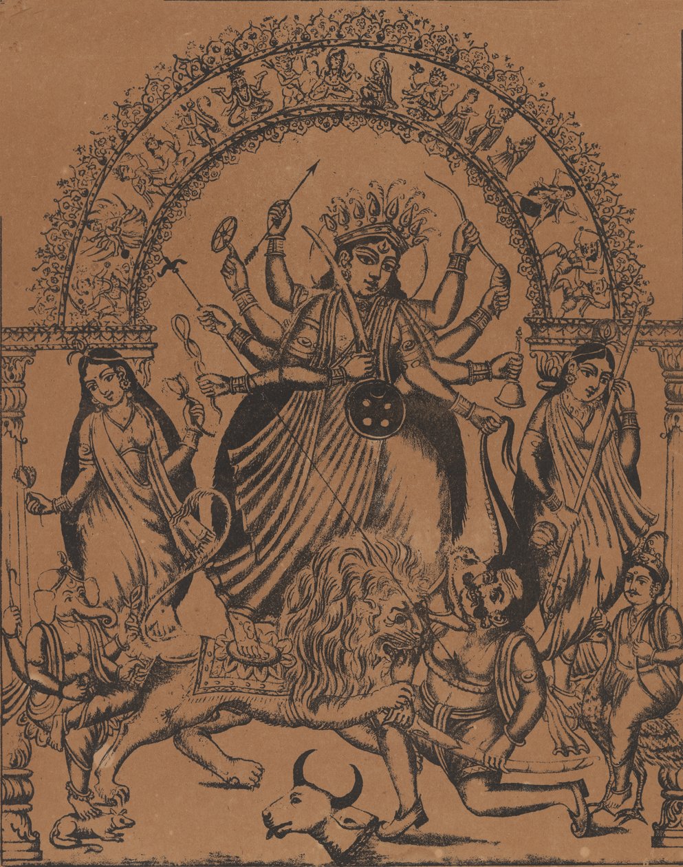 Sri Sri Durga, yaklaşık 1875-80. by Unbekannt