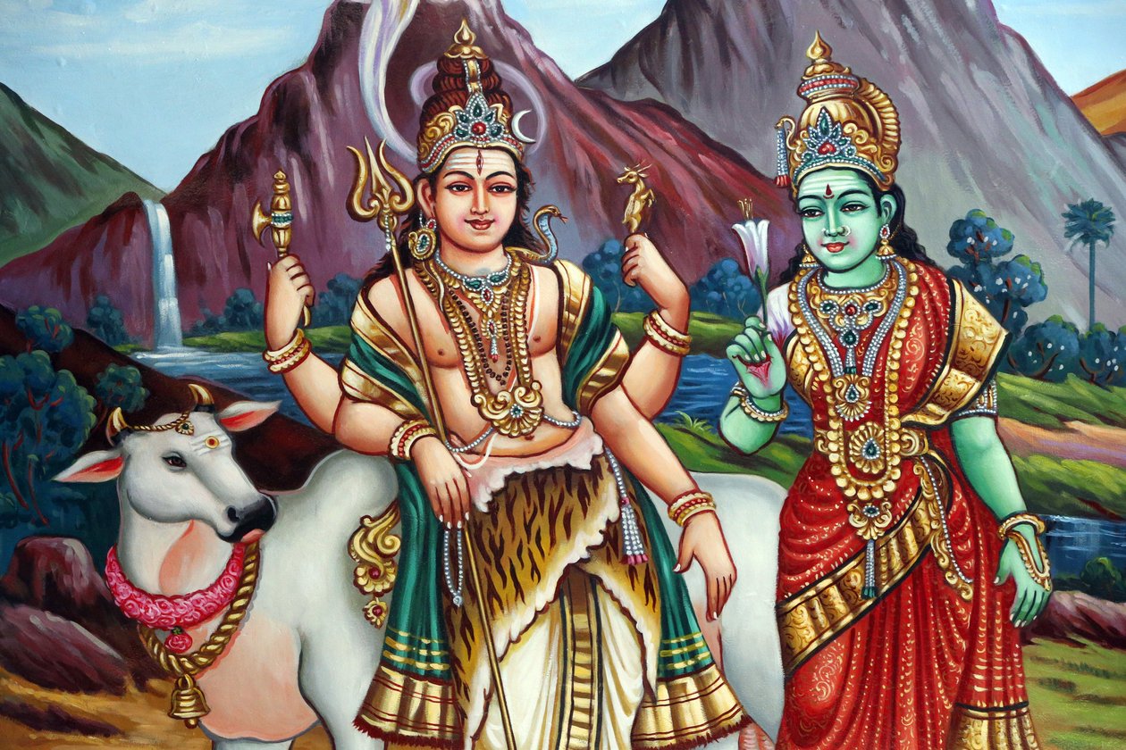 Sri Vadapathira Kaliamman Hindu Tapınağı. Shiva ve Parvati. Singapur by Unbekannt