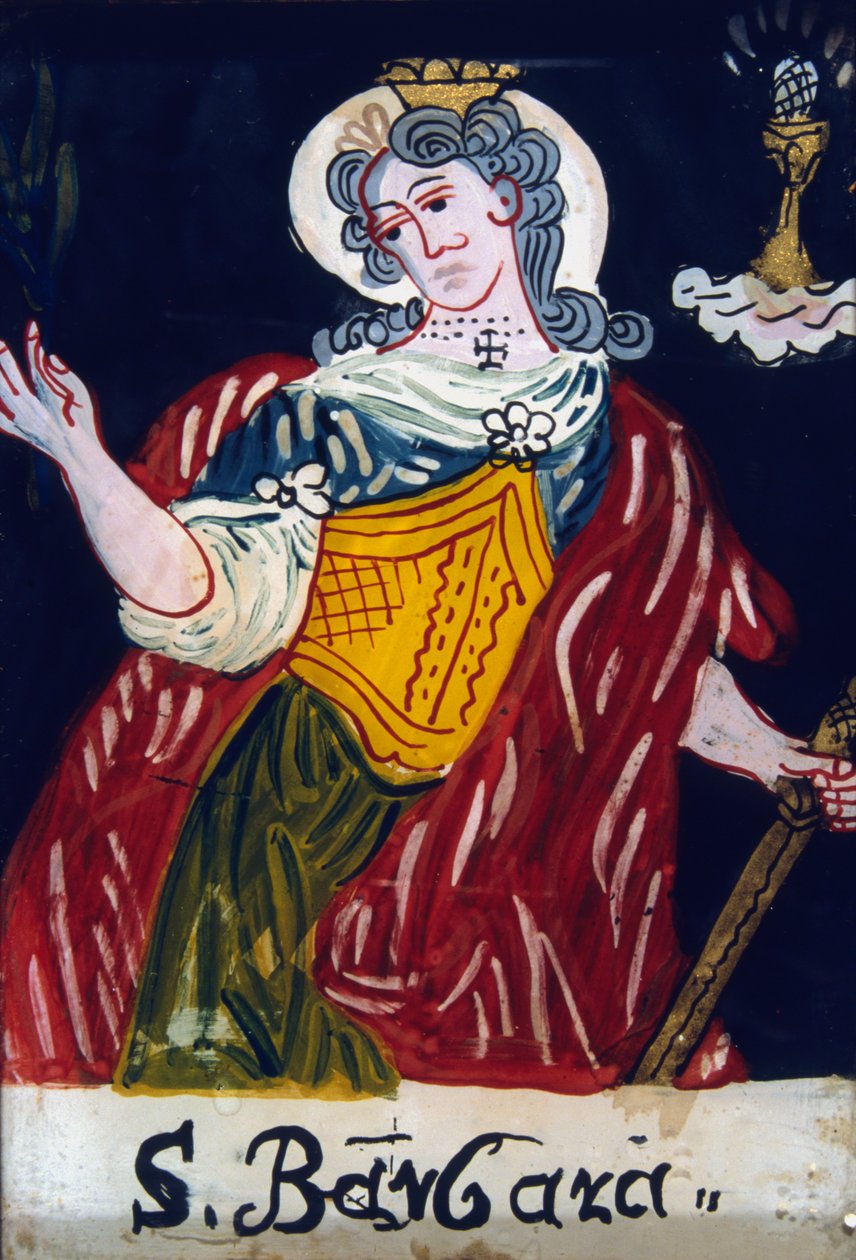 Aziz Barbara, Hristiyan bakire şehit, 19. yüzyıl by Unbekannt