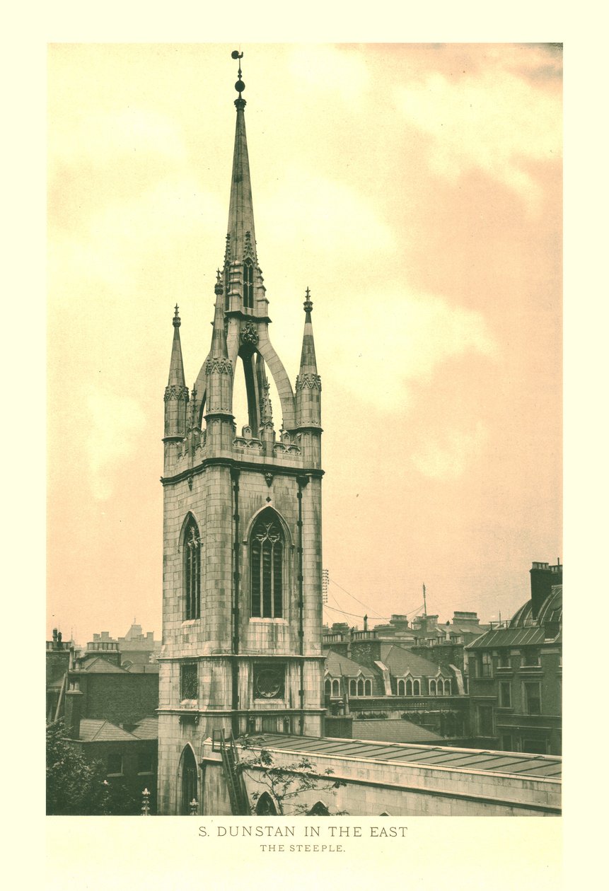 Doğuda St Dunstan, The Steeple, 19. yüzyılın ortaları. by Unbekannt