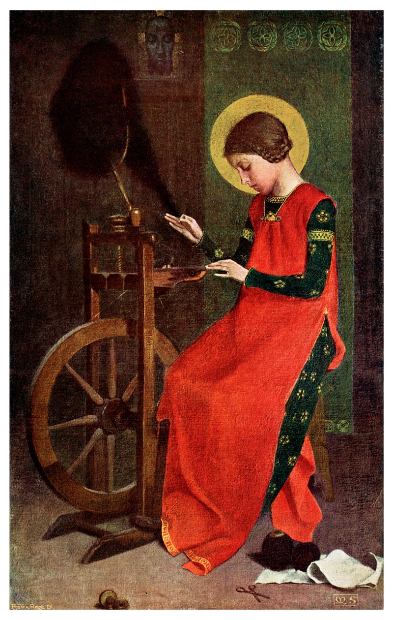 Macaristan'ın Aziz Elizabeth'i Yoksullar İçin Yün İplikçiliği, 1901 by Unbekannt