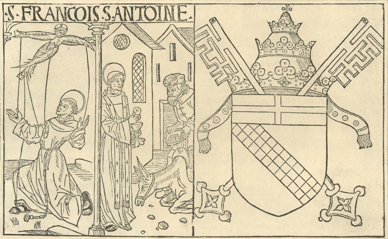 Assisili Aziz Francis ve Padovalı Antonius, 1915. by Unbekannt