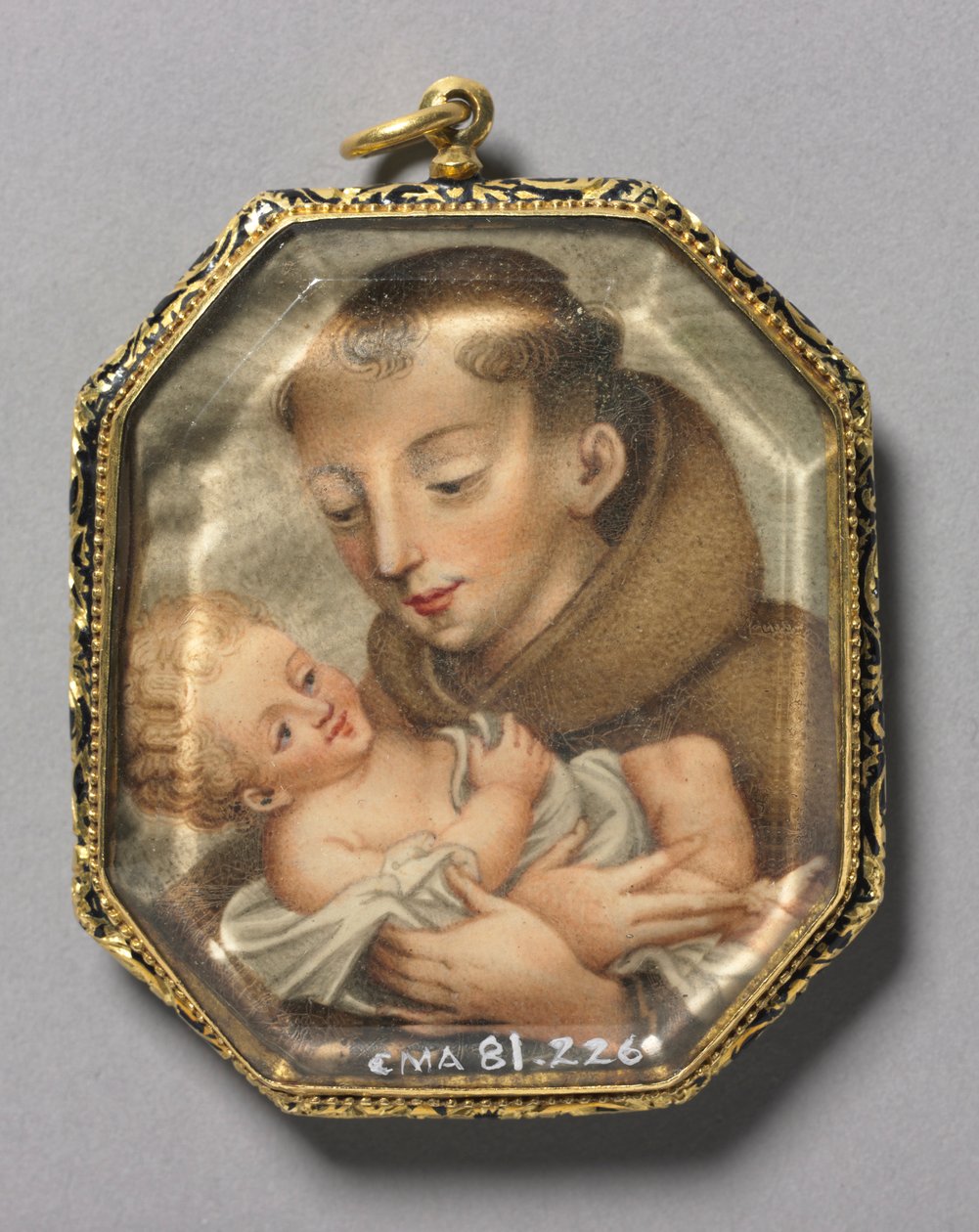 Aziz Francis ile Mesih Çocuk verso, c. 1660. by Unbekannt