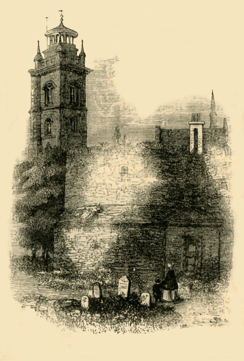 St. Giles, Cripplegate, Eski Duvarı Gösteriyor, c1872. by Unbekannt
