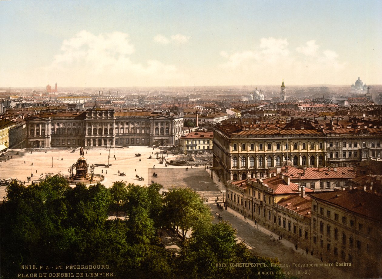 St Isaacs Meydanı, St Petersburg, Rusya, c1890-c1905 by Unbekannt