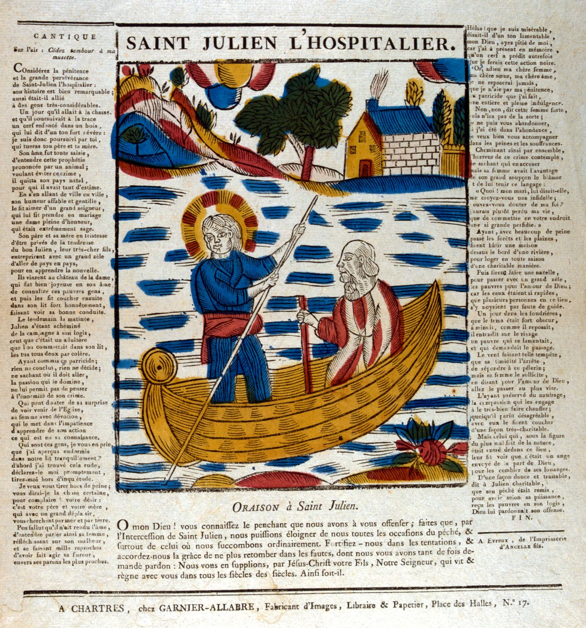 St Julian, gezginlerin koruyucu azizi, 19. yüzyıl by Unbekannt