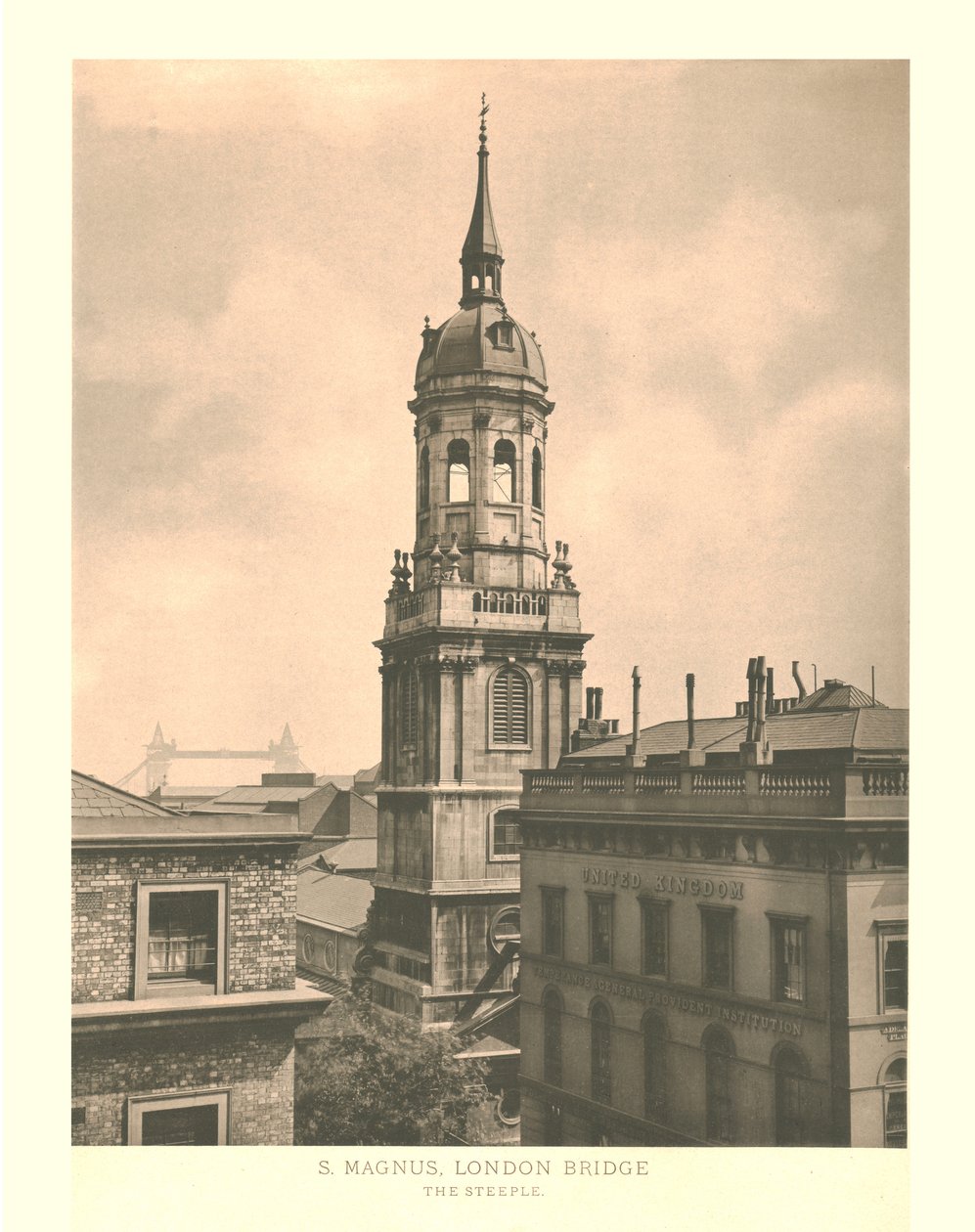 St Magnus, London Bridge, The Steeple, 19. yüzyılın ortaları. by Unbekannt