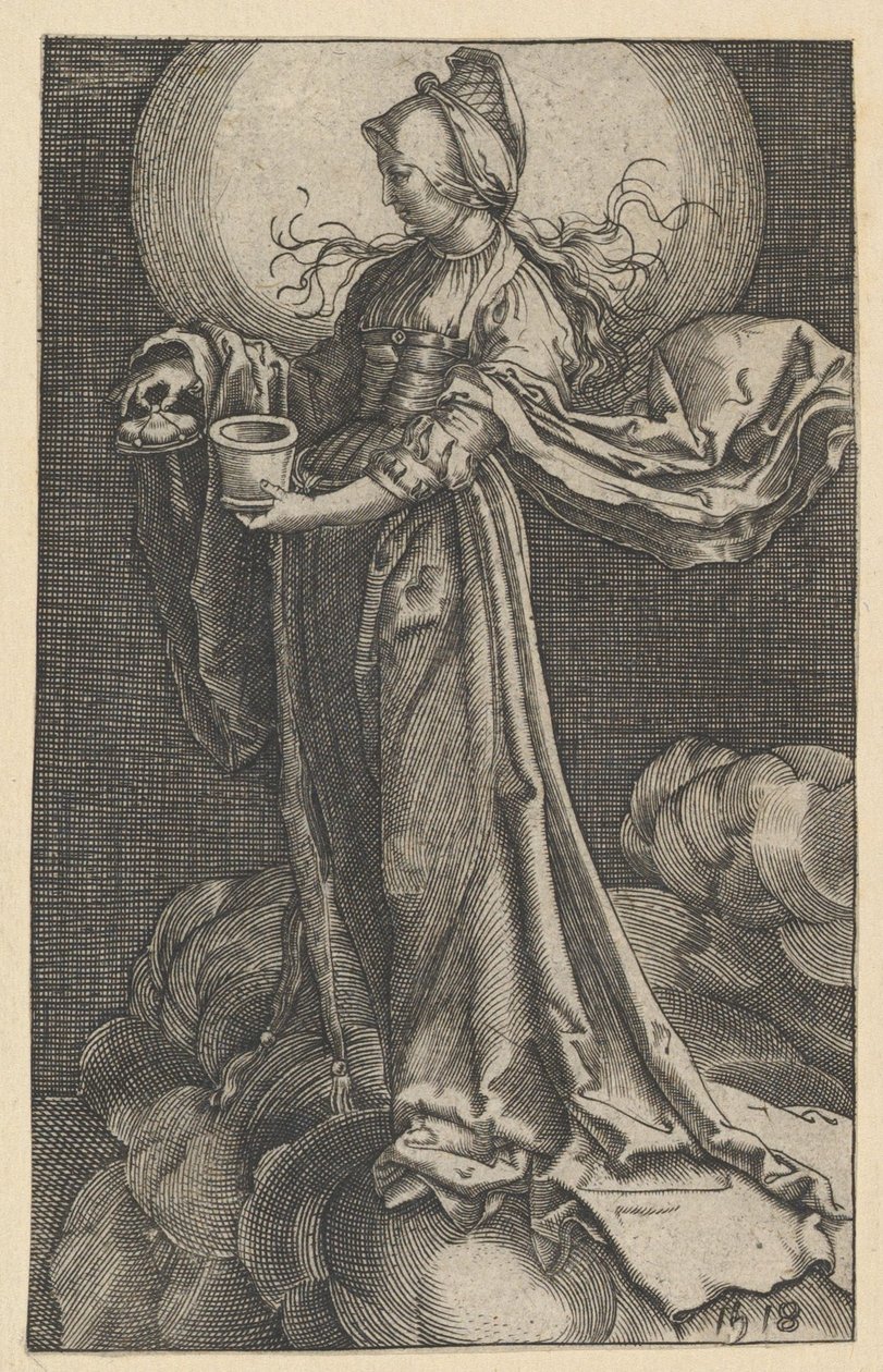 Bulutların üzerindeki St. Mary Magdalene kopyası, 1518 . by Unbekannt