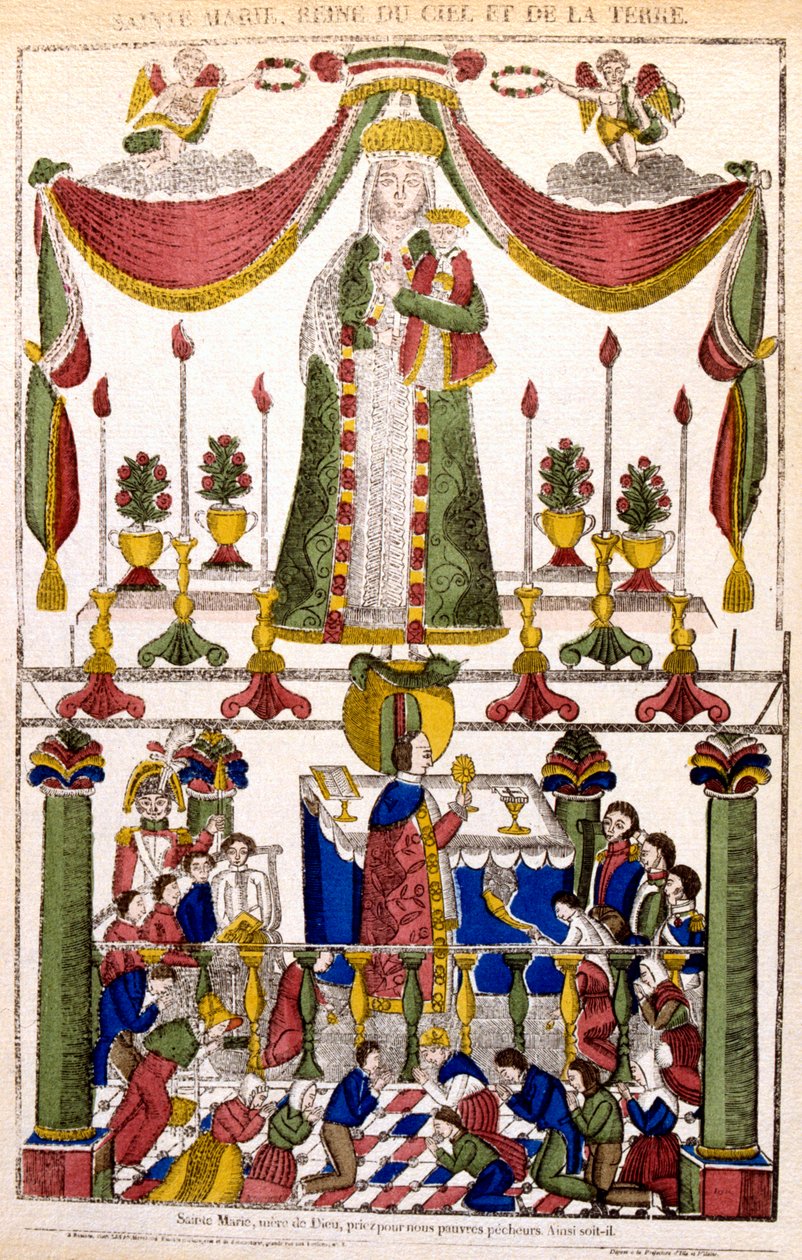 Aziz Mary, Cennetin ve Dünyanın Kraliçesi, 19. yüzyıl by Unbekannt