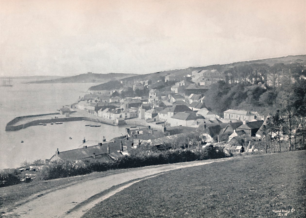 St. Mawes - Liman ve Kaleyi Göstermek, 1895 by Unbekannt