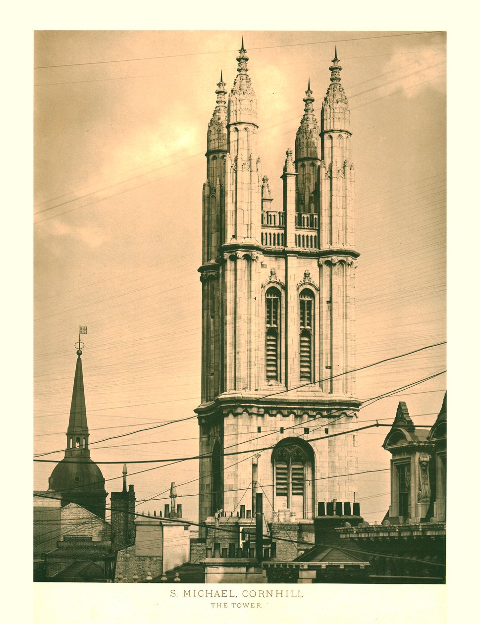 St Michael, Cornhill, The Tower, 19. yüzyılın ortaları. by Unbekannt