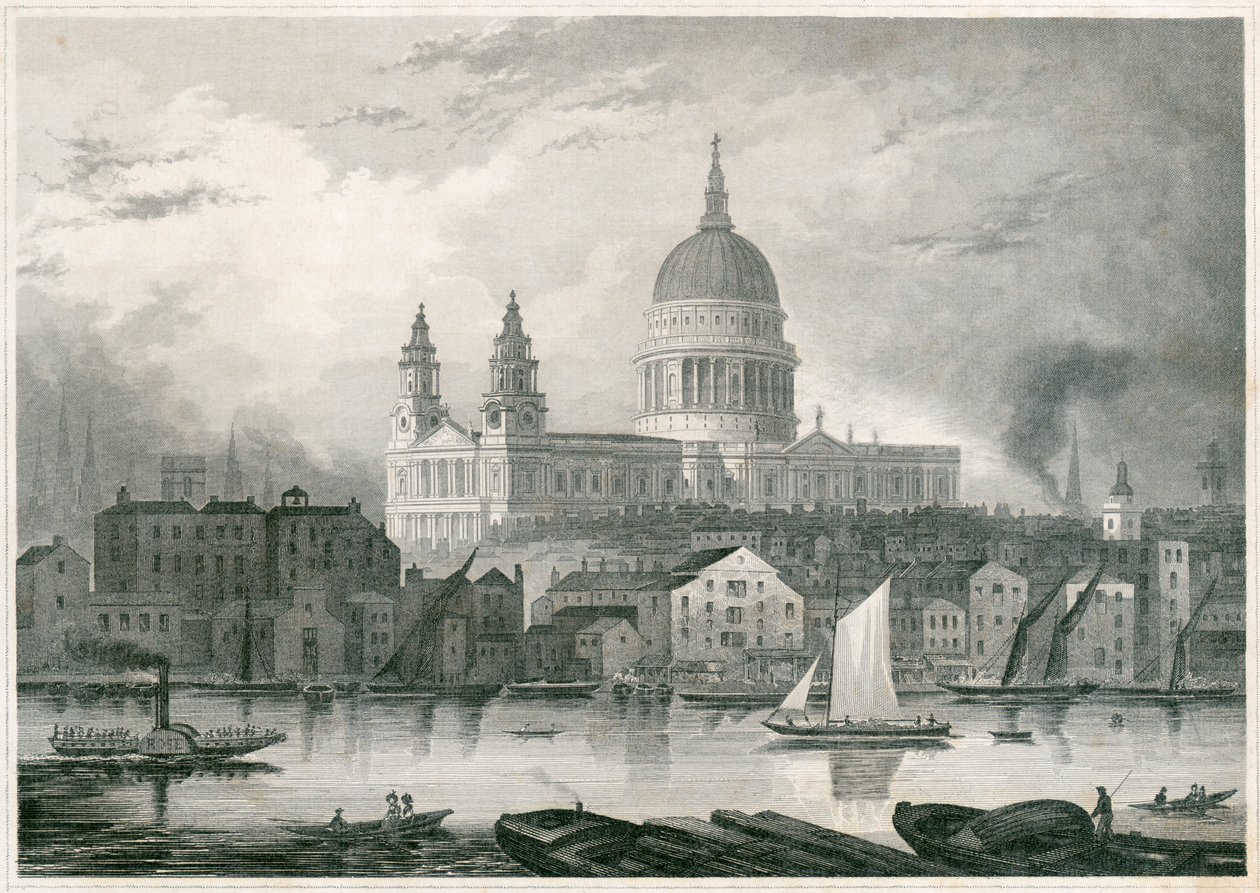 St Paul Katedrali, Londra Şehri, 1850 by Unbekannt