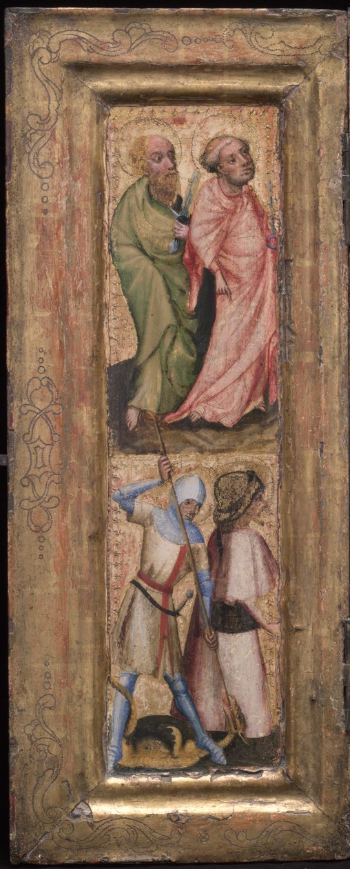 Aziz Peter ve Aziz Paul, Aziz George ve Büyük Aziz James, c. 1424. by Unbekannt
