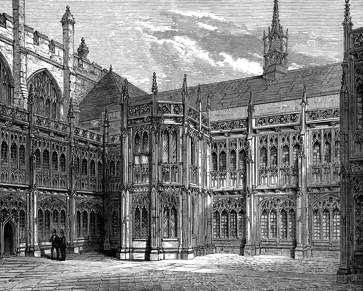 St Stephens Cloisters, Westminster Hall, Londra, 1900 by Unbekannt