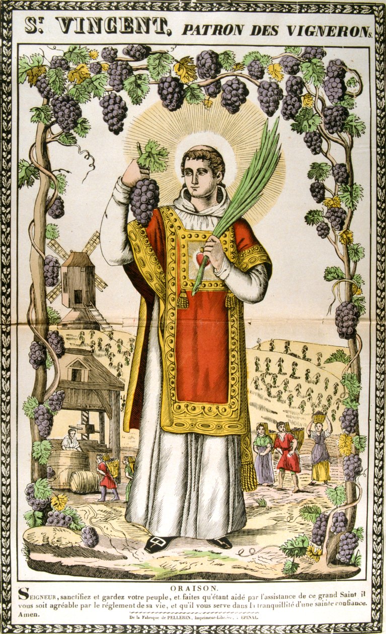 St Vincent, İspanyol Hristiyan şehit, 19. yüzyıl by Unbekannt