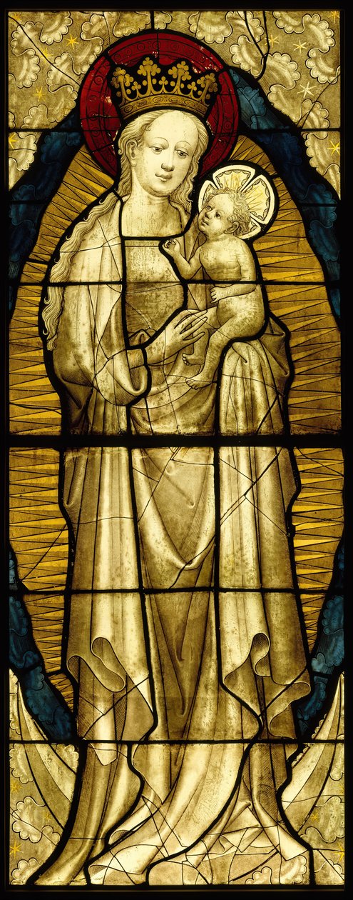 Bakire ve Çocuklu Vitray Panel, Almanca, 1430-35. by Unbekannt