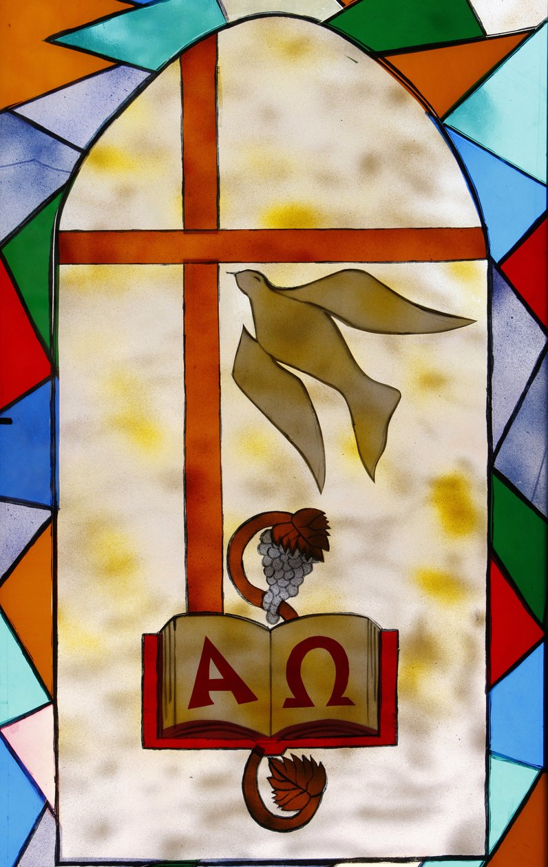 Vitray: Hıristiyan sembolleri, Togoville, Togo by Unbekannt