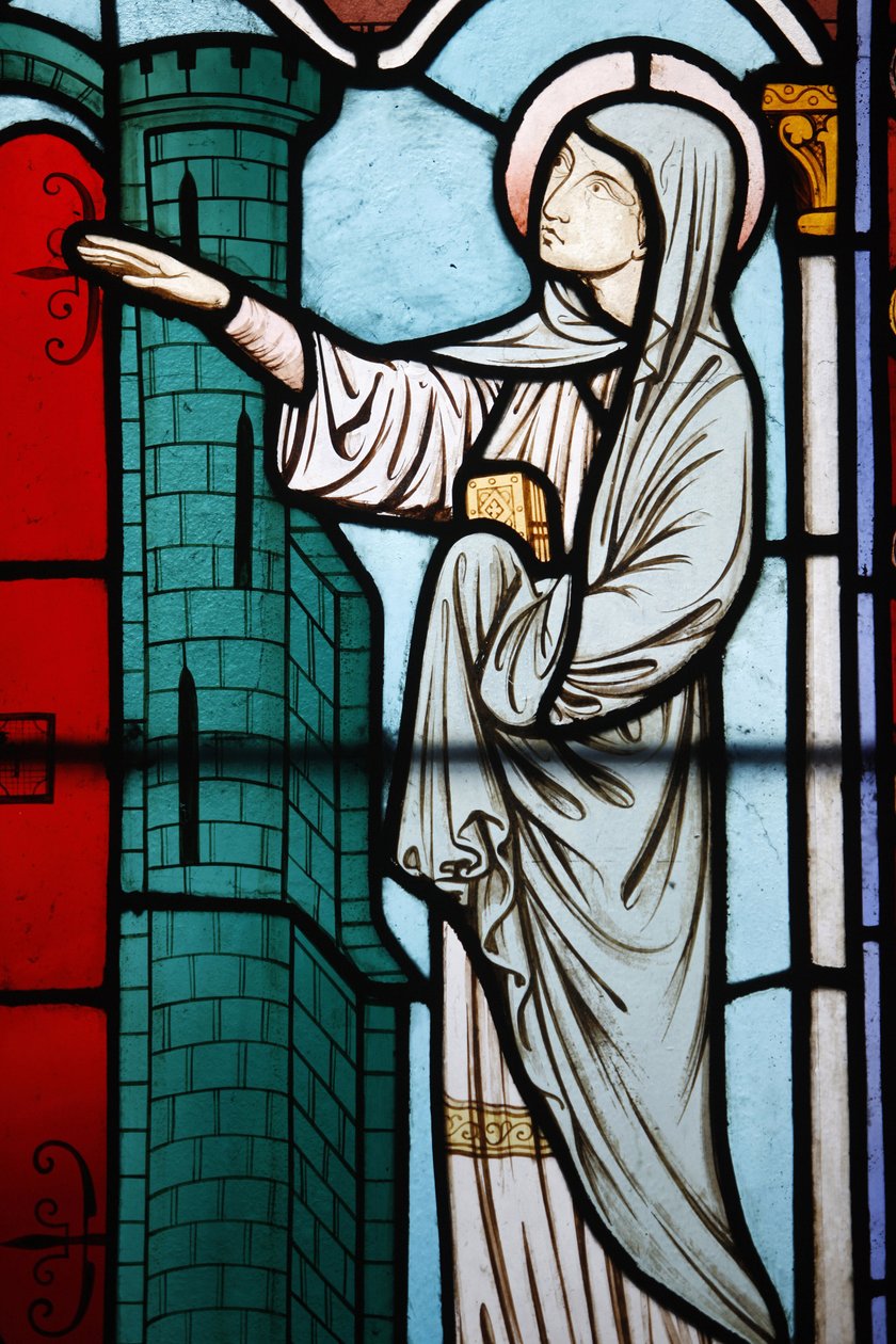 Notre Dame Katedrali manastırında vitray: Paris, Paris, Fransa