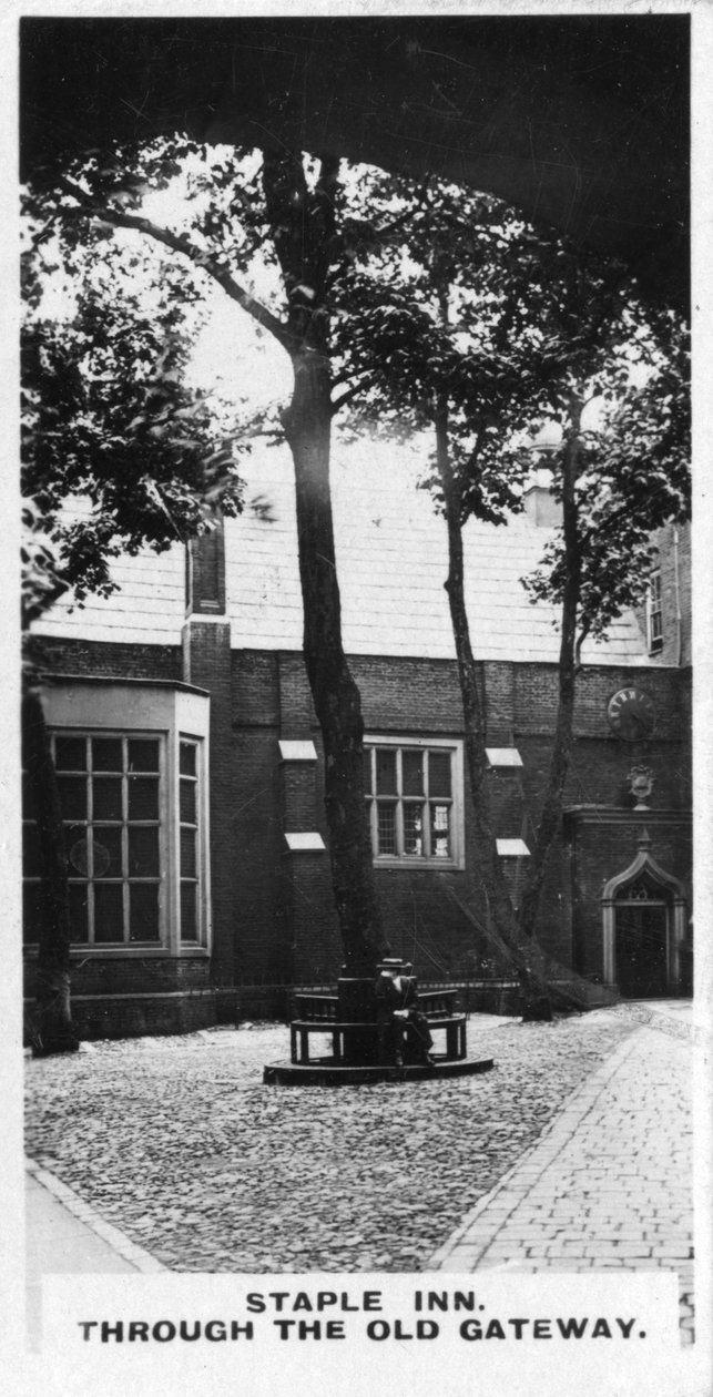 Staple Inn, Old Gateway İçinden, Londra, c1920