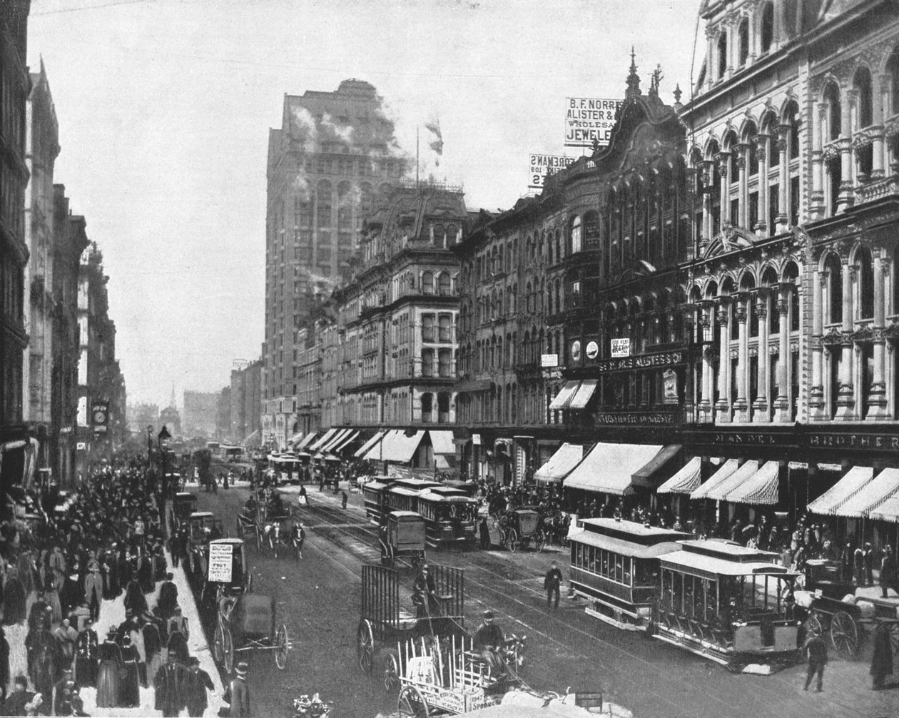 State Street, Chicago, Illinois, ABD, c1900. by Unbekannt
