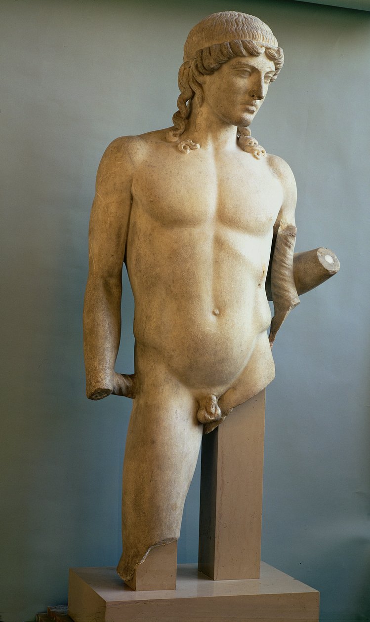 Apollon Heykeli, Yunan, MÖ 480-400 civarı (mermer) by Unbekannt