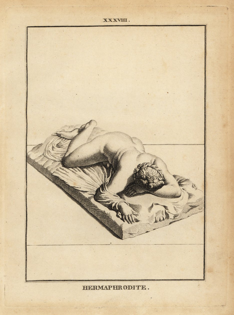 Hermaphroditus heykeli, Yunan birlik tanrısı, androjenlik, evlilik, cinsellik, yatağa yüzüstü by Unbekannt