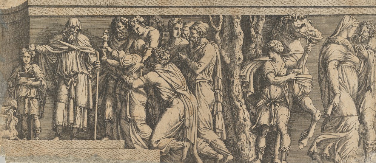 Apollo ve Diana ve diğer Figürlerle Niobe ve Tapanları Heykeli, 1543-47. by Unbekannt