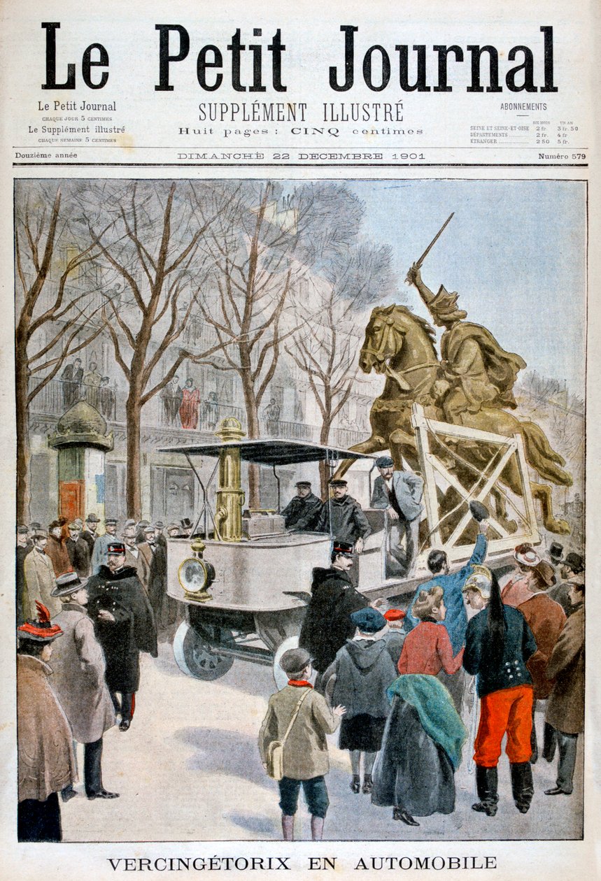 Vercingetorix heykeli transit, Fransa 1901 by Unbekannt