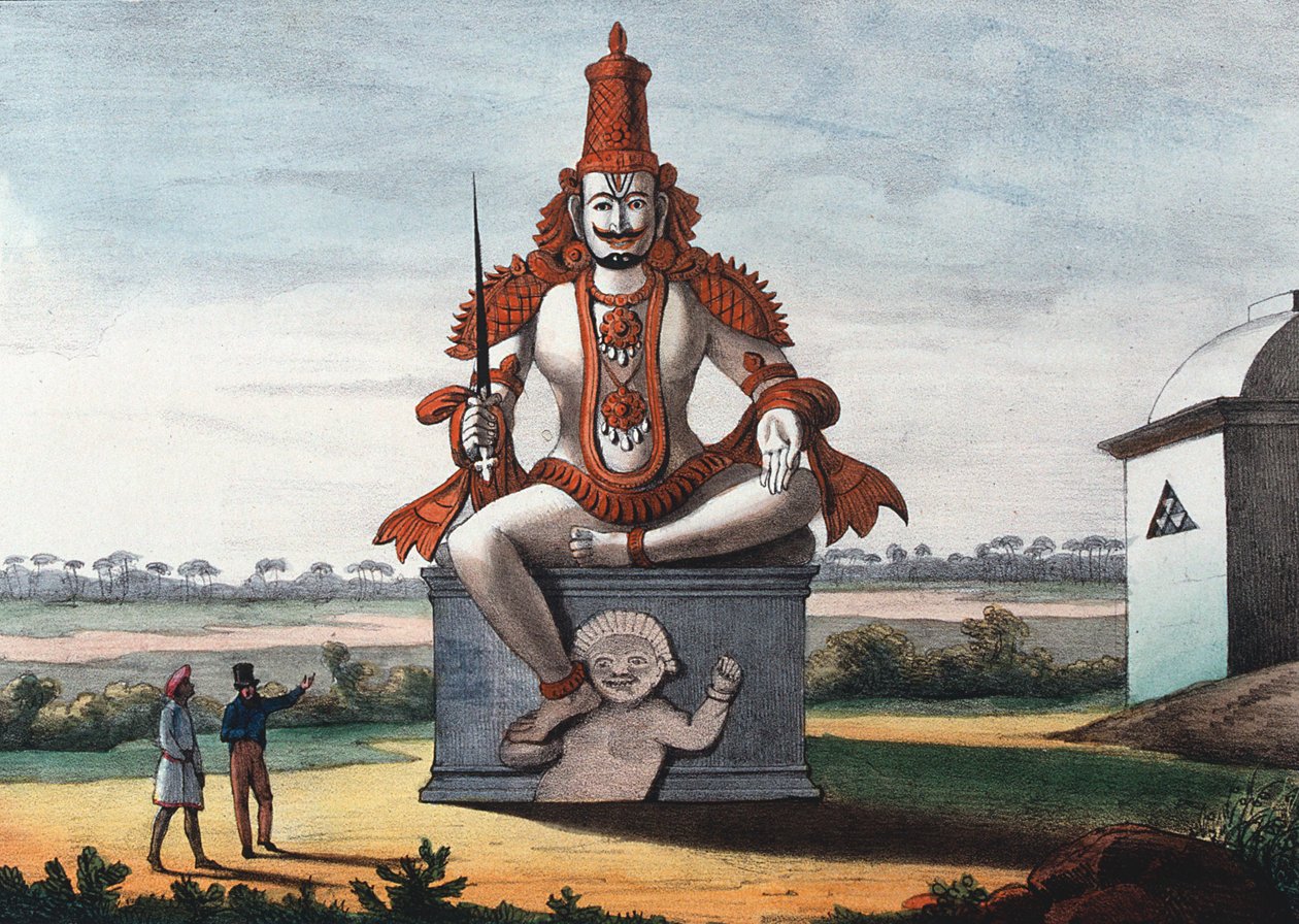 Hindu şeytani cin heykeli, 1828 by Unbekannt