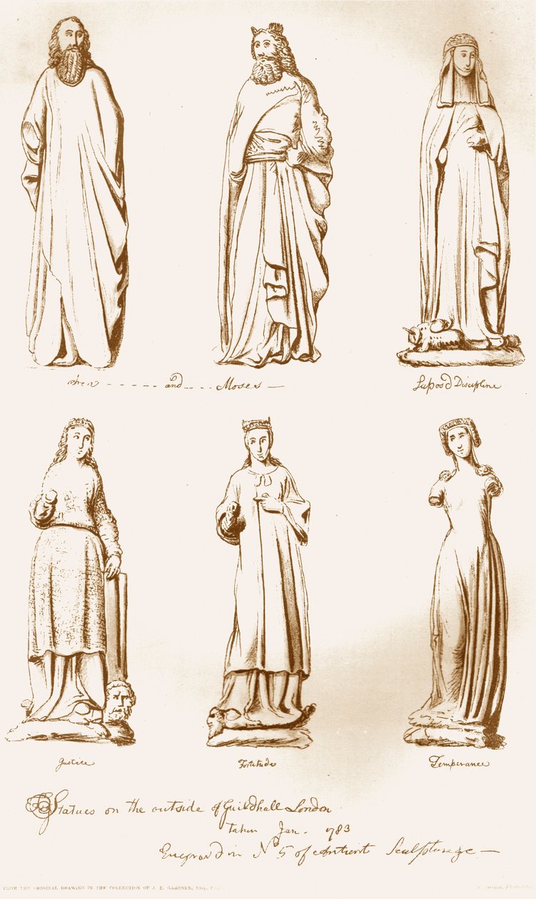 Lonca Salonunun Dışındaki Heykeller, 1783, 1886 by Unbekannt
