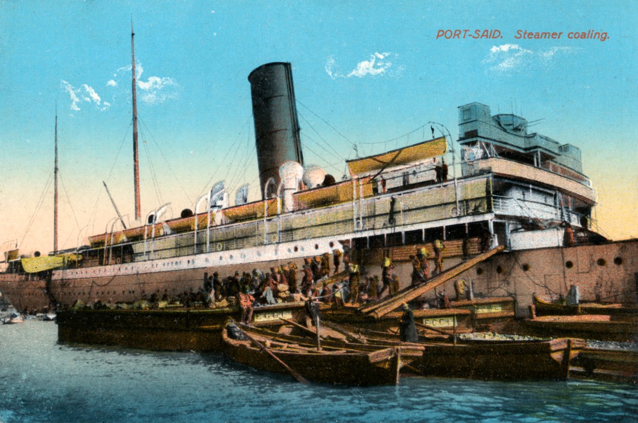 Vapur kömürü, Port Said, Mısır, 20. yüzyıl by Unbekannt