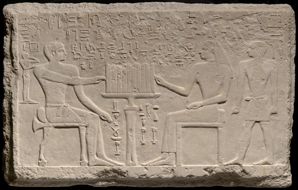 Thenti ve Nefert Stela, Mısır, Eski Krallık, Hanedan ortası 4. MÖ yaklaşık 2566-2532. by Unbekannt