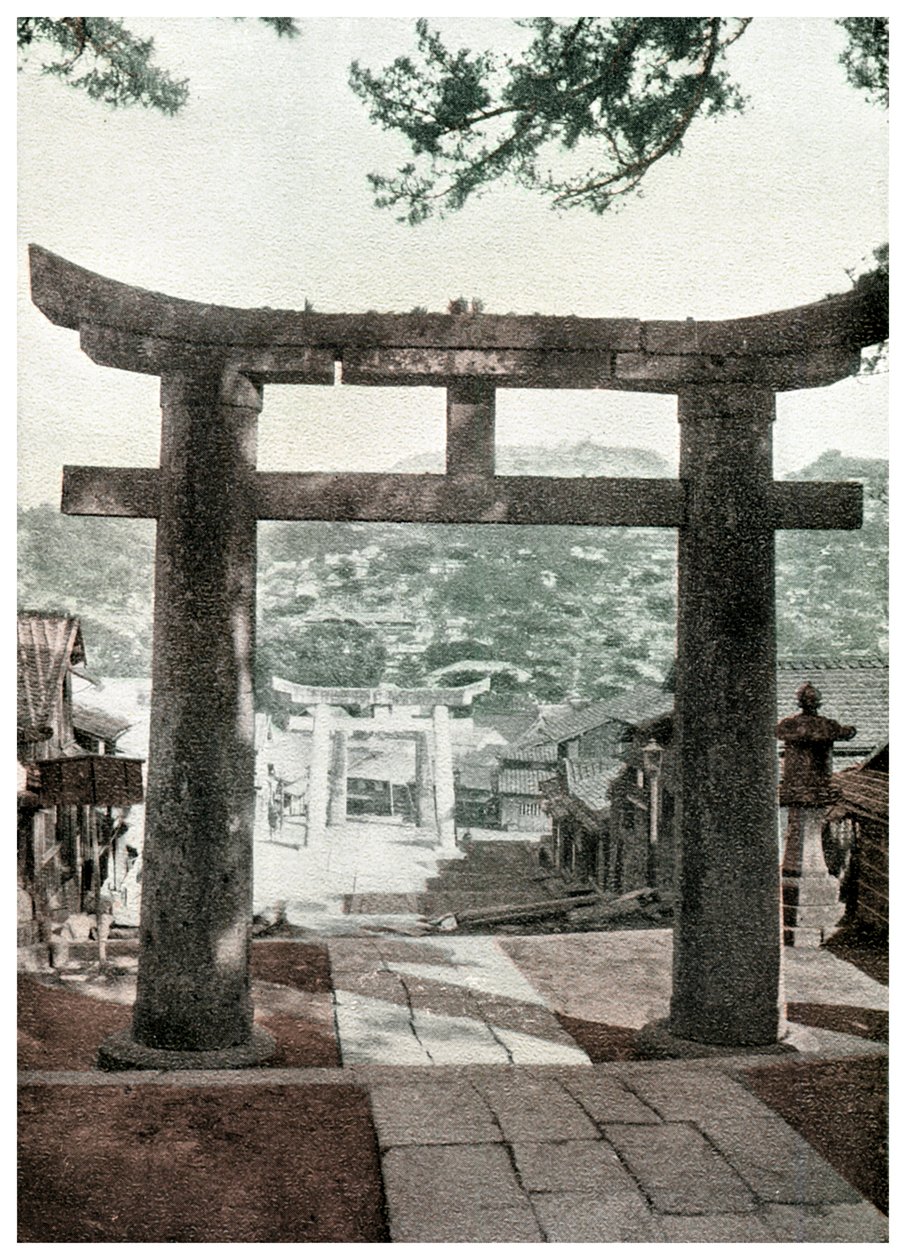 S ve Root Torii, Suwa Te MP, Nagasaki, Japonya, 1904 by Unbekannt